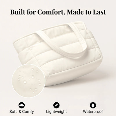 Cloudy - The Roomy Puffy Tote Bag (Fall Edition)