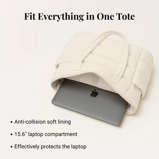 Cloudy - The Roomy Puffy Tote Bag (Fall Edition)