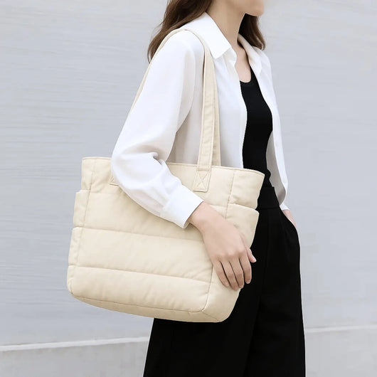 Cloudy - The Roomy Puffy Tote Bag (Fall Edition)