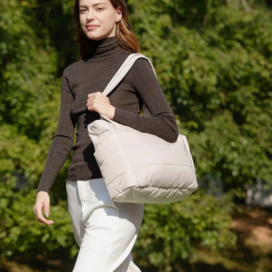 Cloudy - The Roomy Puffy Tote Bag (Fall Edition)
