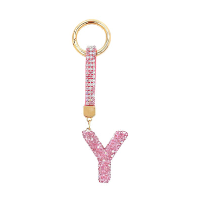 Sparkle Initial – Bag Charm (Pink)